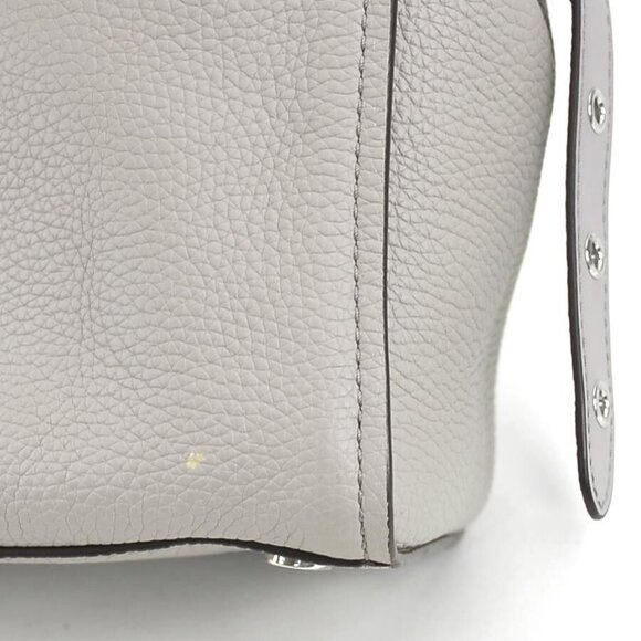 Auth Michael Kors Handbag Shoulder Bag Gray Leather/Silvertone - h30930a - Picture 10 of 15